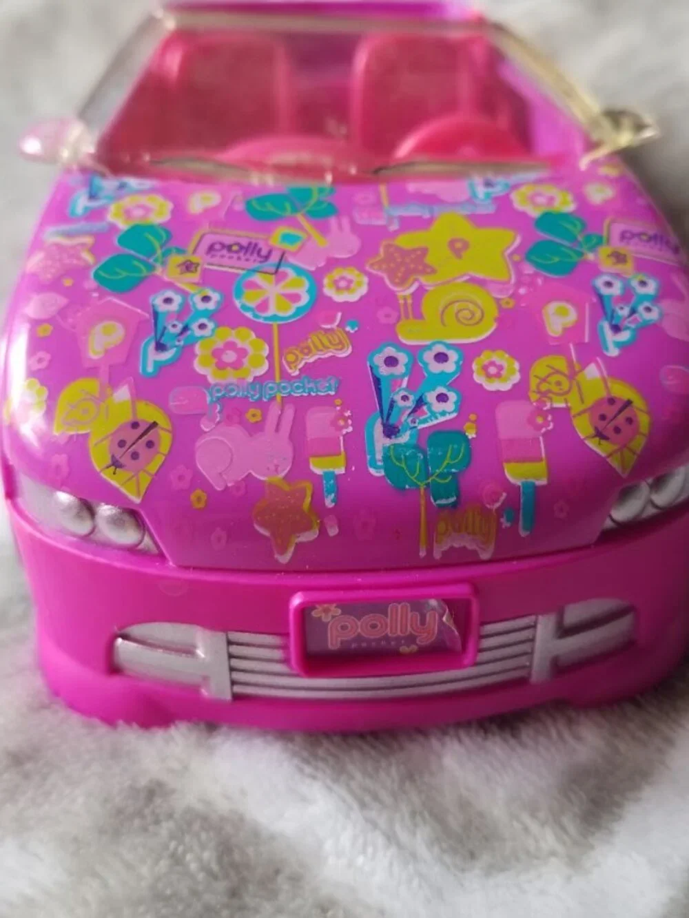 Vintage Polly Pocket Designables Convertible Car Purple Y2K 2008 N7263